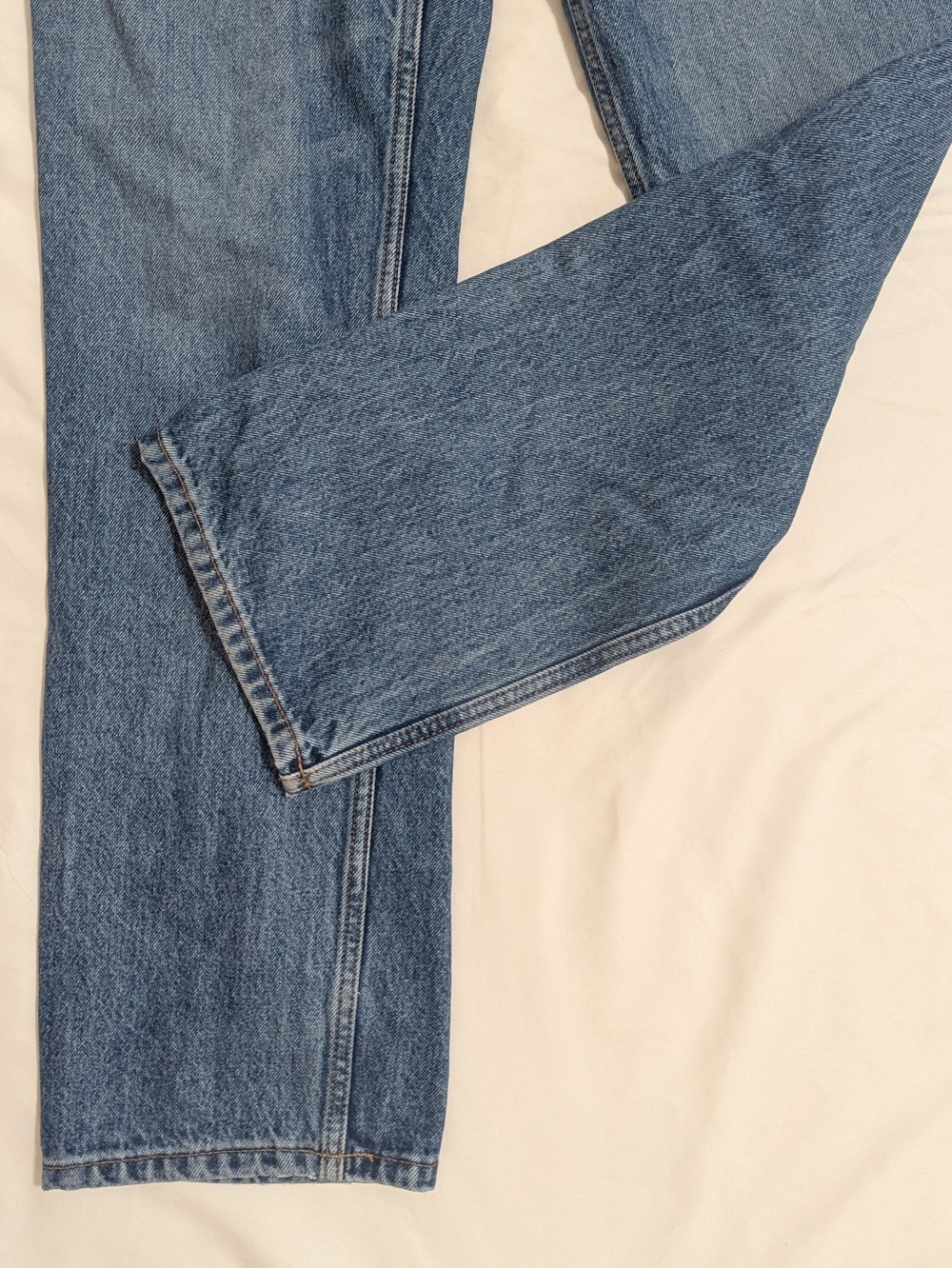 WEEKDAY ROWE SUPER HIGH WAISTED REGULAR STRAIGHT LEG JEANS, Color Blue Size 27 - Picture 7 of 12
